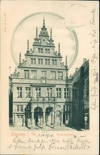 Ansichtskarte Münster (Westfalen) Stadtweinhaus 1900