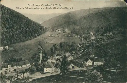 Ansichtskarte Ohrdruf Schwarzwaldgrund, Straße g1917