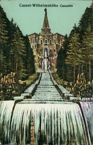 Ansichtskarte Kassel Cassel Schloss Wilhelmshöhe - Kaskaden 1917