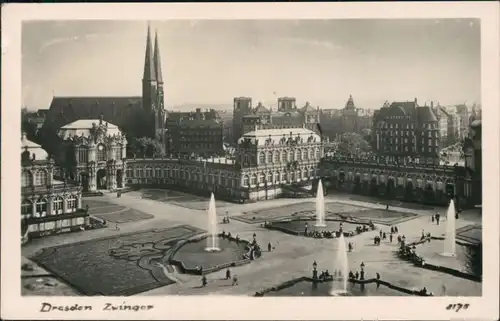 Ansichtskarte Innere Altstadt-Dresden Dresdner Zwinger 1954