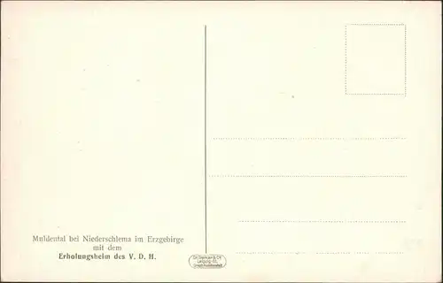 Ansichtskarte Bad Schlema Erholungsheim V.D.V. 1924 