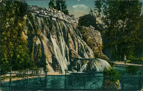 Ansichtskarte Budapest Wasserfall an der Margareteninsel 1920