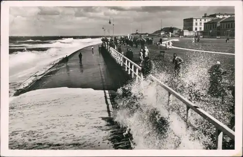 Ansichtskarte Norderney Sturmflut 1959