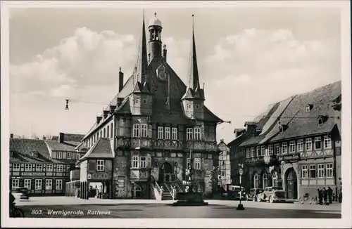 Ansichtskarte Wernigerode Rathaus 1960