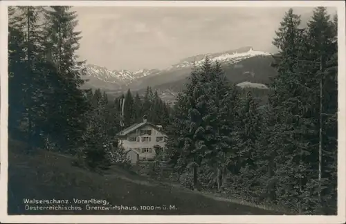 Ansichtskarte Riezlern-Mittelberg Walserschanz 1928