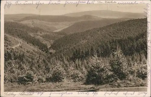 Ansichtskarte Gehlberg Waldlandschaft, Berge 1928