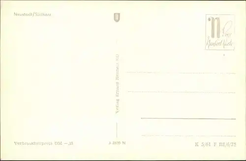 Ansichtskarte Neustadt (Harz) Blick auf den Ort 1961