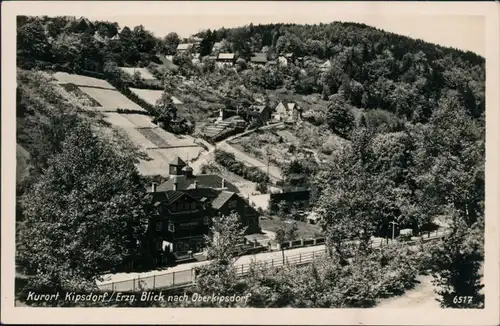 Ansichtskarte Kipsdorf-Altenberg (Erzgebirge) Blick nach Oberkipsdorf 1953