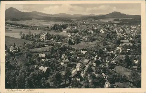 Ansichtskarte Bürgstein Sloup v Čechách Blick auf den Ort 1928