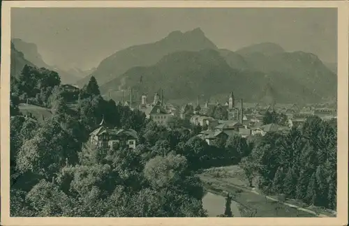 Ansichtskarte Bad Reichenhall Blick auf den Ort 1928