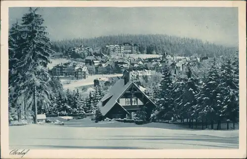 Ansichtskarte Oberhof (Thüringen) Blick auf den Ort 1928