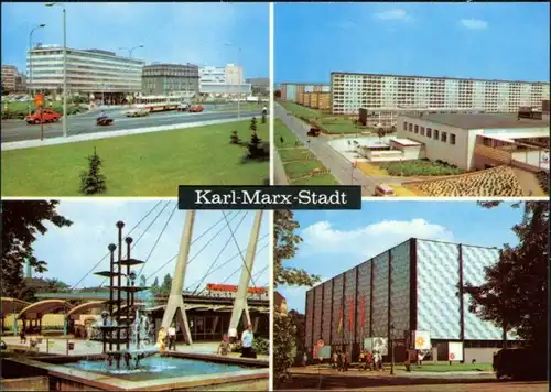 Chemnitz Robotron, Neubaugebiet, Omnibusbahnhof, Ausstellungshalle 1975