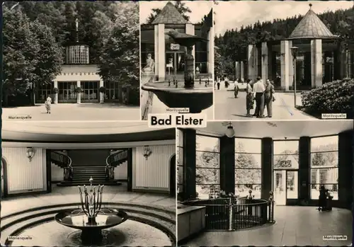 Ansichtskarte Bad Elster Marienquelle, Moritzquelle 1958