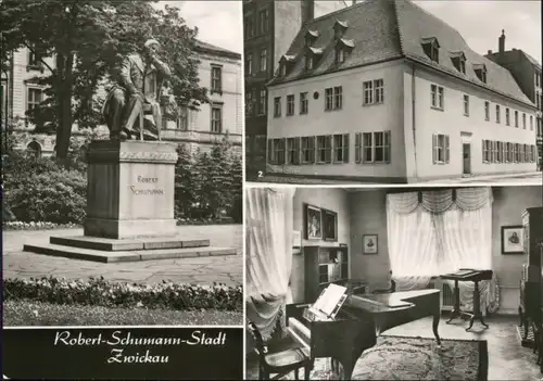 Ansichtskarte Zwickau Robert-Schumann-Denkmal 1973