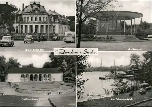 Zwickau Mokka-Milch-Bar, Musiktempel, Freilichtbühne, am Schwanenteich 1972