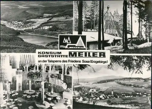 Sosa (Erzgebirge)-Eibenstock Konsum Gaststätte Meiler an der Talsperre Sosa 1974