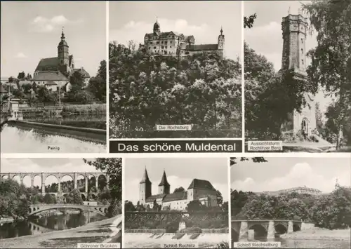 Muldental Muldental: Penig, Rochsburg, Aussichtsturm Schloß Rochlitz 1977