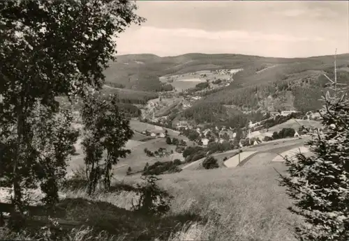 Ansichtskarte Breitenbrunn (Erzgebirge) Blick auf den Ort 1973