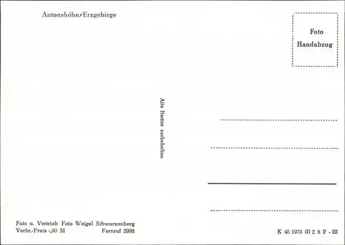 Ansichtskarte Antonsthal-Breitenbrunn (Erzgebirge) Antonshöhe 1973