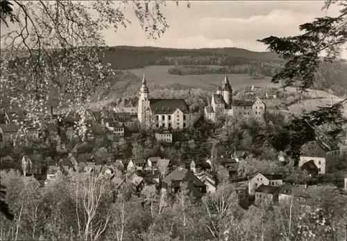 Ansichtskarte Schwarzenberg (Erzgebirge) Blick auf den Ort 1971