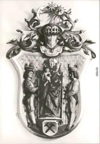 Ansichtskarte Annaberg-Buchholz Stadtwappen in der St. Annenkirche 1978