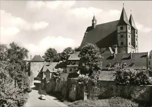 Ansichtskarte Geithain Nikolaikirche mit alter Stadtmauer 1973