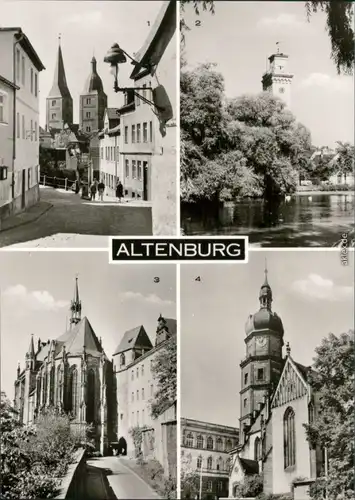 Altenburg  Kleiner Teich, Kunstturm, Schloßkirche, Bartholomaikirche 1977