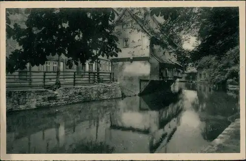 Ansichtskarte Erfurt Häuser am Kanal 1955