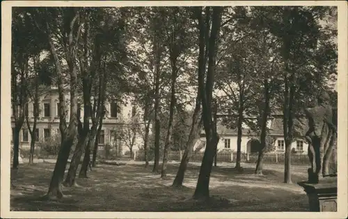 St. Anna (Sudějov) Pohled od kostela na faru a skolu/Blick auf den Gutshof 1912