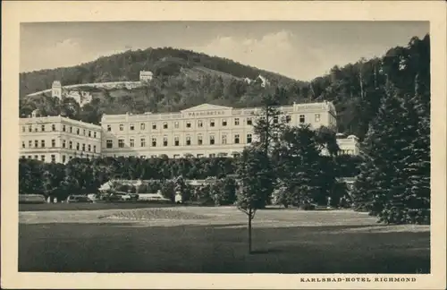 Ansichtskarte Karlsbad Karlovy Vary Karlsbad-Hotel - Richmond 1929