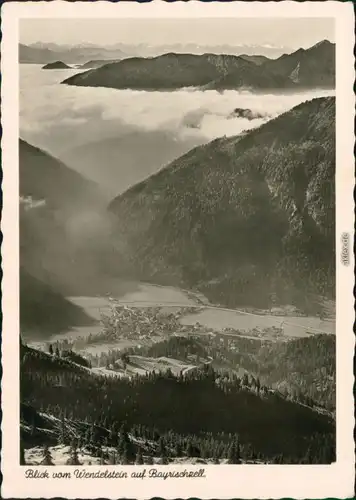 Ansichtskarte Bayrischzell Panorama-Ansicht vom Wendelstein auf den Ort 1952