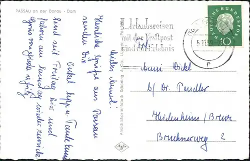 Ansichtskarte Passau Dom St. Stephan 1959