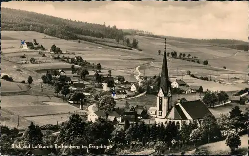 Ansichtskarte Rechenberg-Bienenmühle Blick auf den Ort 1962