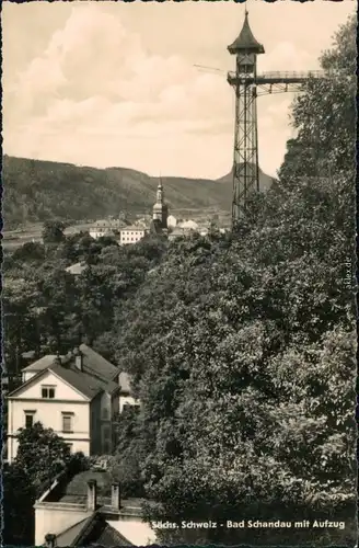Ansichtskarte Bad Schandau Personenaufzug / Lift 1958
