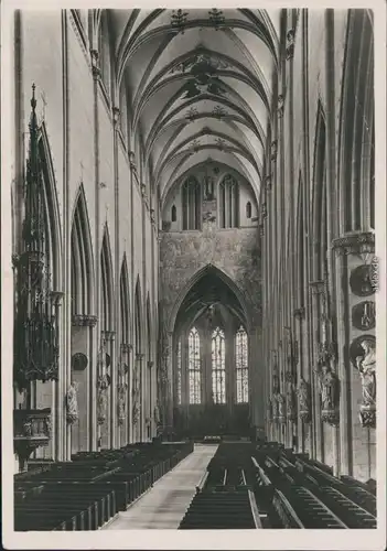 Ansichtskarte Ulm a. d. Donau Ulmer Münster - Mittelschiff nach Osten 1932