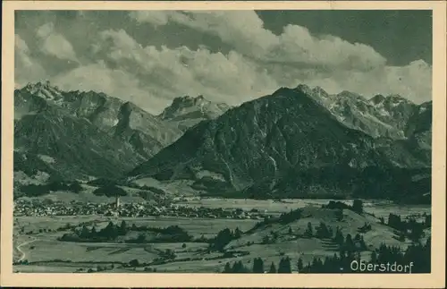 Ansichtskarte Oberstdorf (Allgäu) Allgäuer Alpen, Panorama 1929