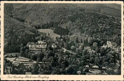 Ansichtskarte Bad Harzburg Blick vom Burgberg auf die Stadt 1936