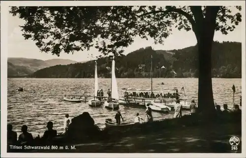 Ansichtskarte Titisee-Neustadt Titisee (See) - Landungssteg - Segelboote 1932 
