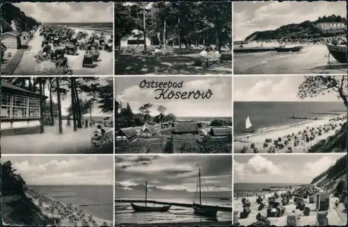 Ansichtskarte Koserow verschiedene Strandansichten 1959