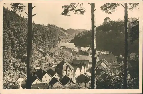 Ansichtskarte Ziegenrück/Saale Blick auf den Ort 1953