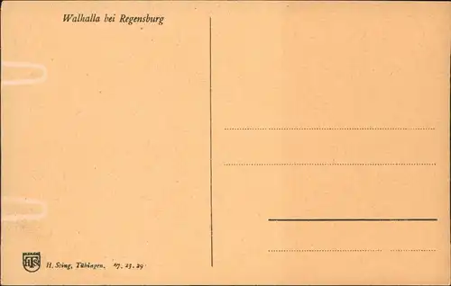 Ansichtskarte Regensburg Walhalla-Denkmal 1929 