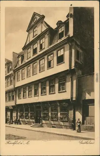 Ansichtskarte Frankfurt am Main Partie am Goethehaus 1927 