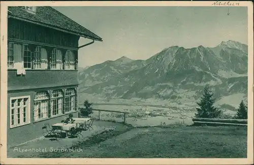 Ansichtskarte Oberstdorf (Allgäu) Alpenhotel Schönblick 1925 