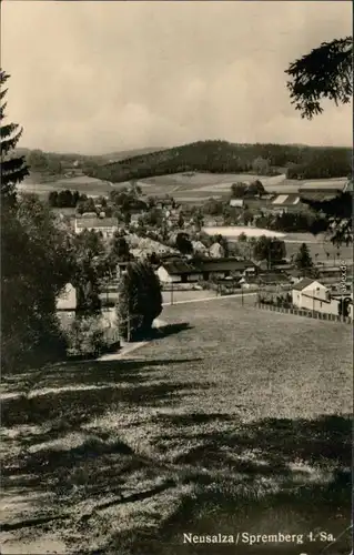 Ansichtskarte Neusalza-Spremberg Nowosólc Blick auf den Ort 1957