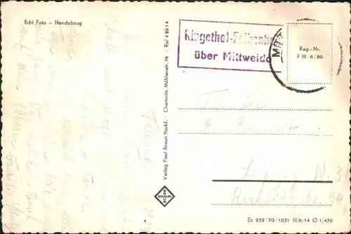 Ansichtskarte Kriebstein Burg Kriebstein 1970