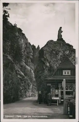 Ansichtskarte Rübeland vor der Hermannshöhle 1936
