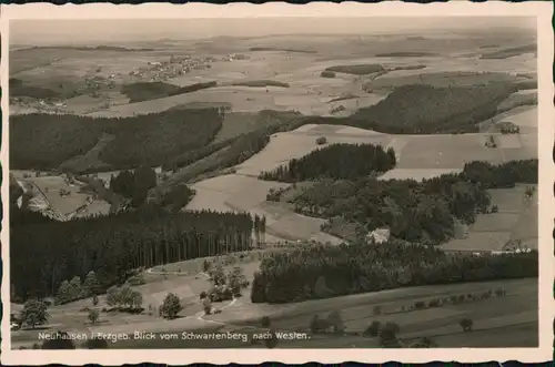 Ansichtskarte Neuhausen (Erzgebirge) Blick auf den Ort 1933
