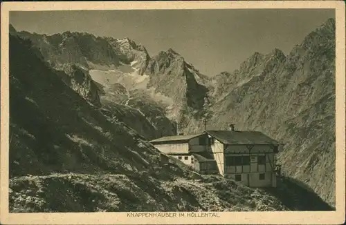 Ansichtskarte Garmisch-Partenkirchen Knappenhäuser im Höllental 1929 