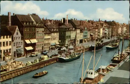 Ansichtskarte Kopenhagen København Hafenpartie 1961