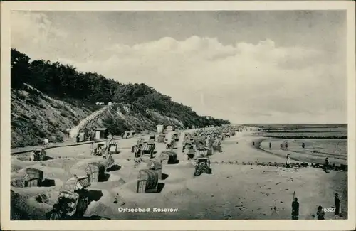 Ansichtskarte Koserow Strandpartie - Strandleben 1955 